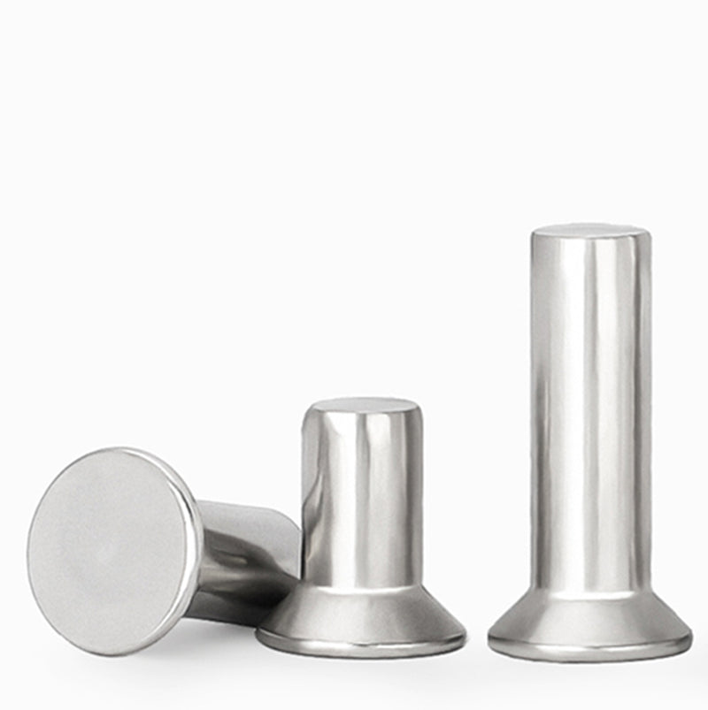 Flat head press rivets