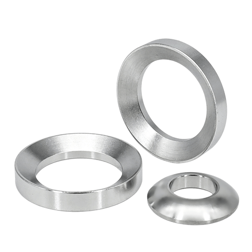 Tapered gasket rings